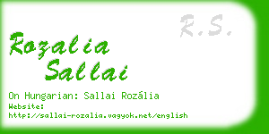 rozalia sallai business card